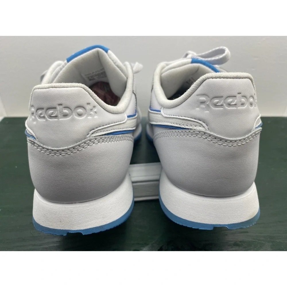 Reebok Classic Leather White Blue Mens Sneakers 49799 Size 9